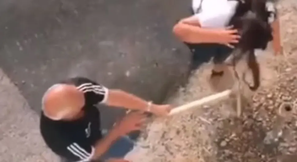 UZNEMIRUJUĆI SNIMAK Muškarac ženu udario krampom u glavu (VIDEO)