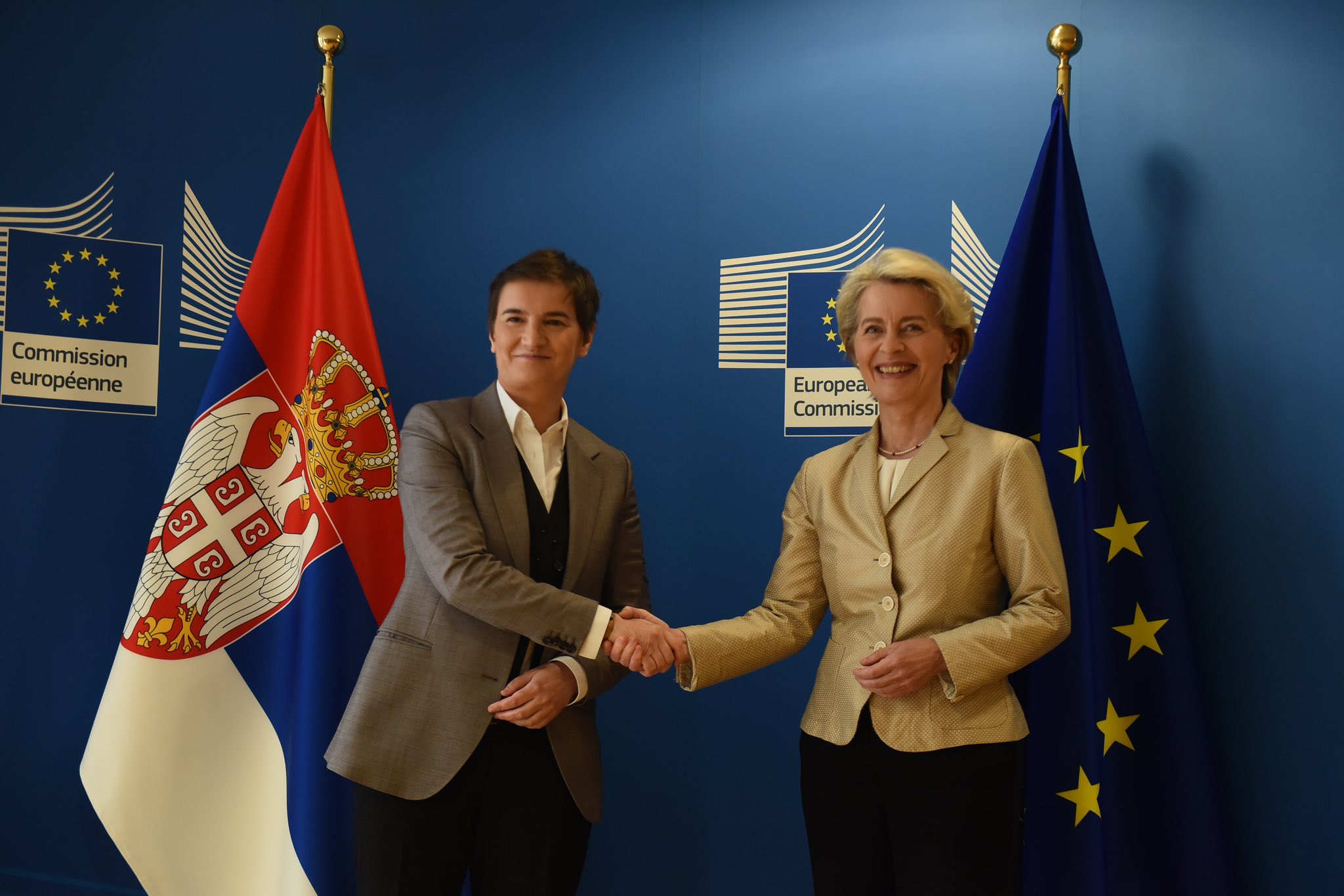 Brnabić sa Fon der Lajen o mehanizmima za deeskalaciju nasilja na KiM (FOTO)