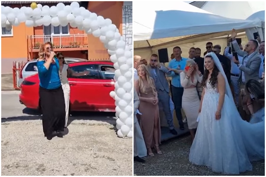 IZ LUKSUZNOG AUTA PRAVAC POD ŠATOR Ćana napravila sektakl i u Kotor Varošu, mladenci ostali u šoku (FOTO/VIDEO)