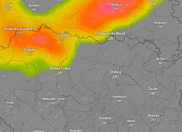 METEOROLOZI (OPET) IMAJU LOŠE VIJESTI Pogledajte pravac najavljenog nevremena (FOTO)
