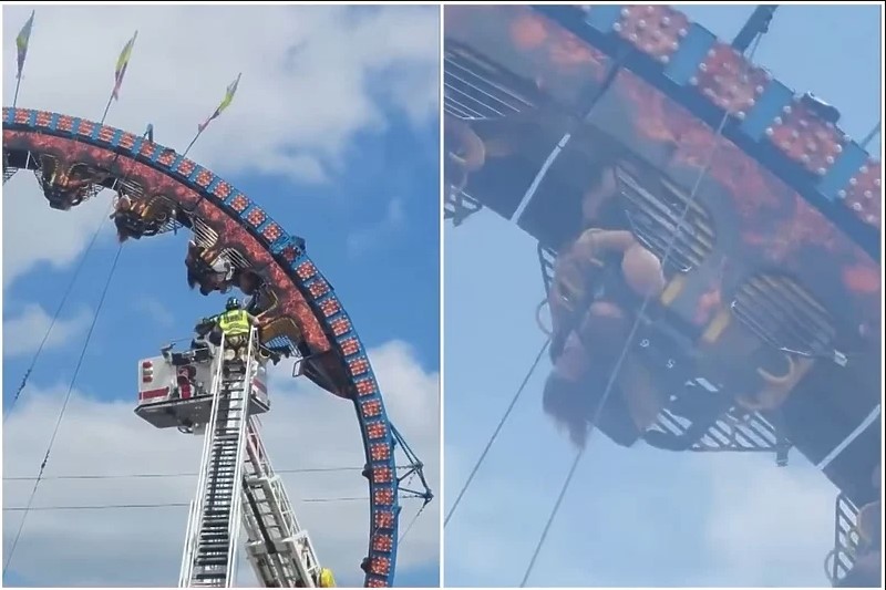 Posjetioci zabavnog parka tri sata visili naglavačke jer se zaglavio vozić