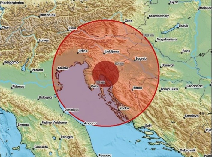 Zemljotres potresao Hrvatsku