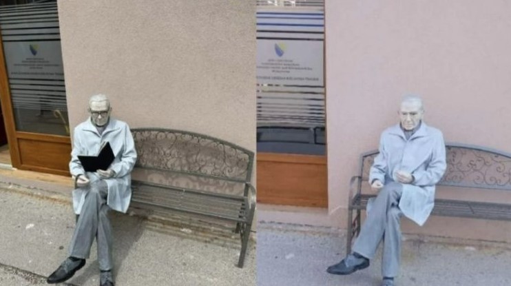 SRAMOTNO! Opljačkan Ivo Andrić, skluptura nije izdržala ni dva mjeseca