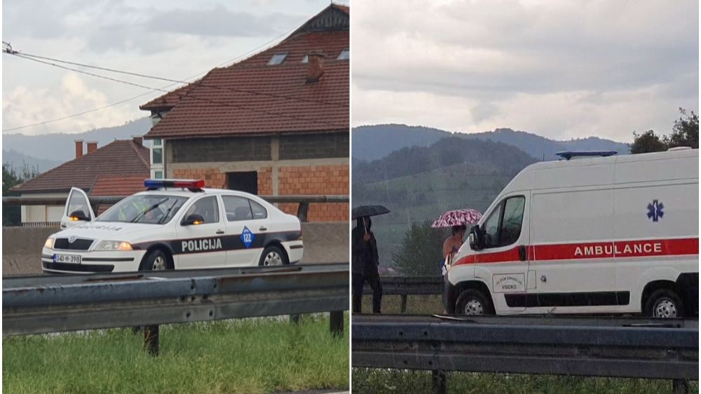Udes na auto-putu, policija i Hitna na terenu (FOTO)