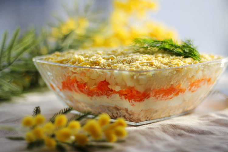 Posna mimoza salata - cvijet svakog stola