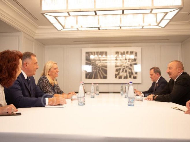 Dodik i Cvijanovićeva sa Alijevim o ulaganjima Azerbejdžana u Srpsku