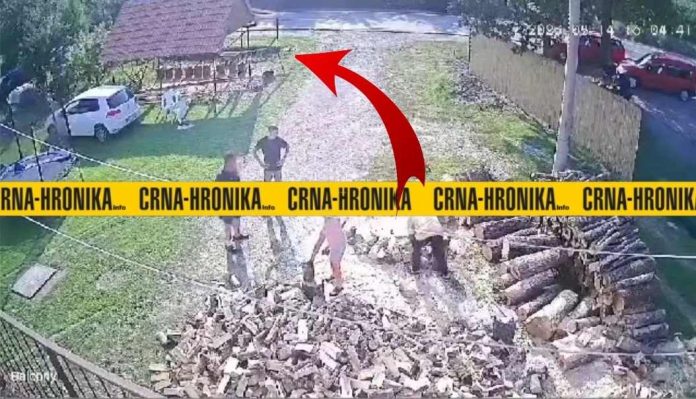 IZBJEGNUTA TRAGEDIJA U ČELINCU Dok su cijepali drva, automobil im uletio u dvorište (VIDEO)