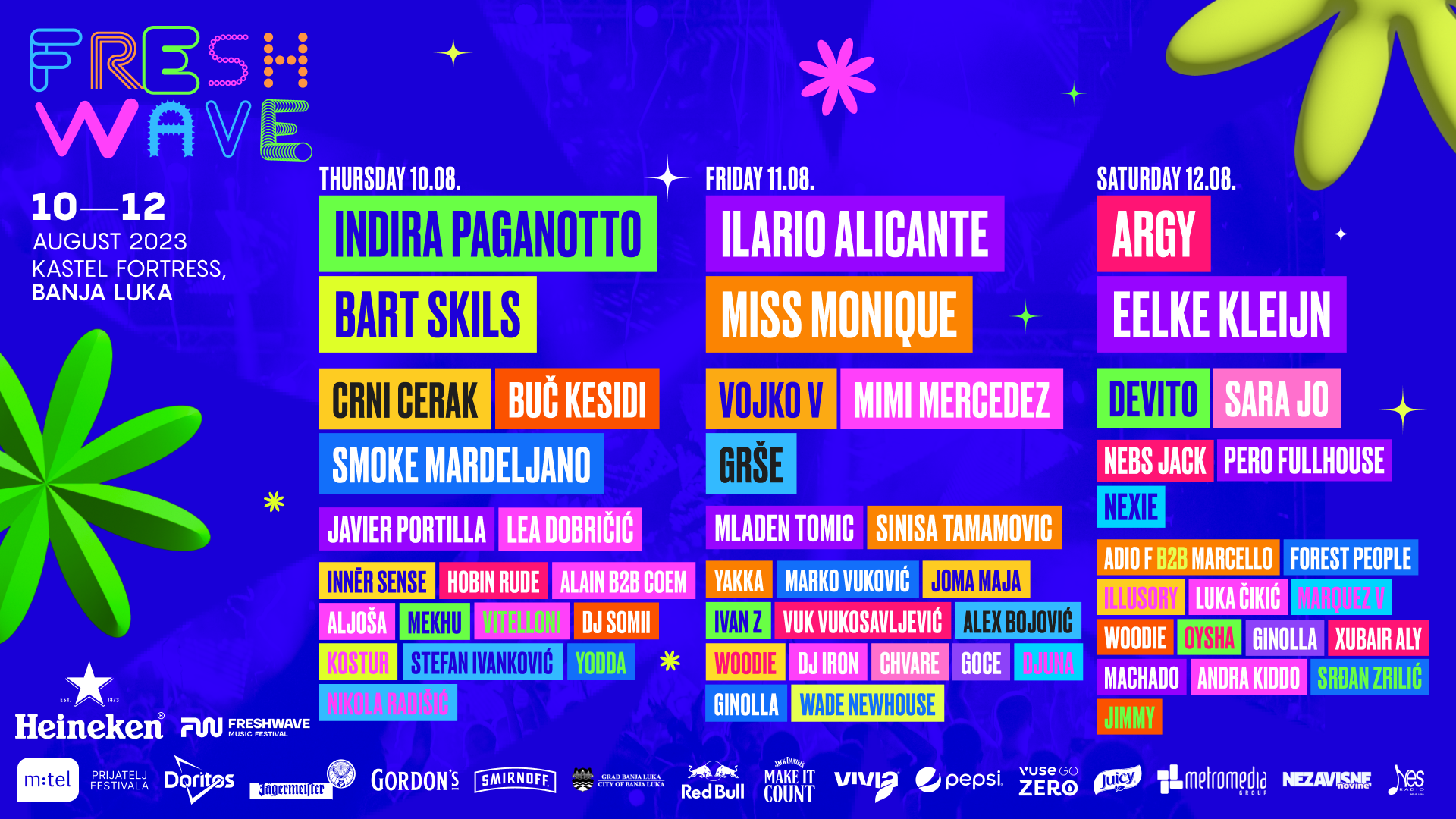BROJIMO SITNO DO 11. FRESHWAVE FESTIVALA Rekordan broj izvođača i rekordan broj bina