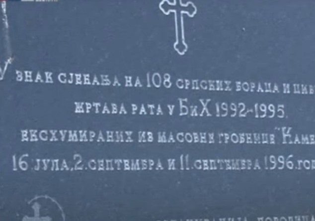 Obilježavanje dana ekshumacije 108 Srba iz masovne grobnice "Kamen"