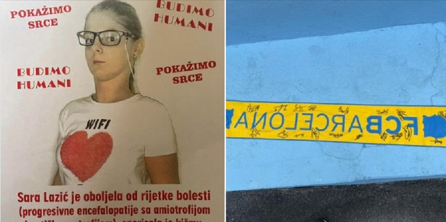POMOĆ U LIJEČENJU SARE LAZIĆ IZ DOBOJA Na aukciji šal Barselone sa potpisima svih igrača (FOTO)