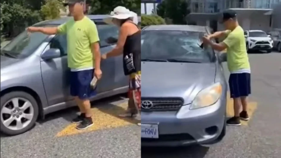 Ostali mu ključevi u zaključanom automobilu, a on se odlučio otvoriti ga ciglom