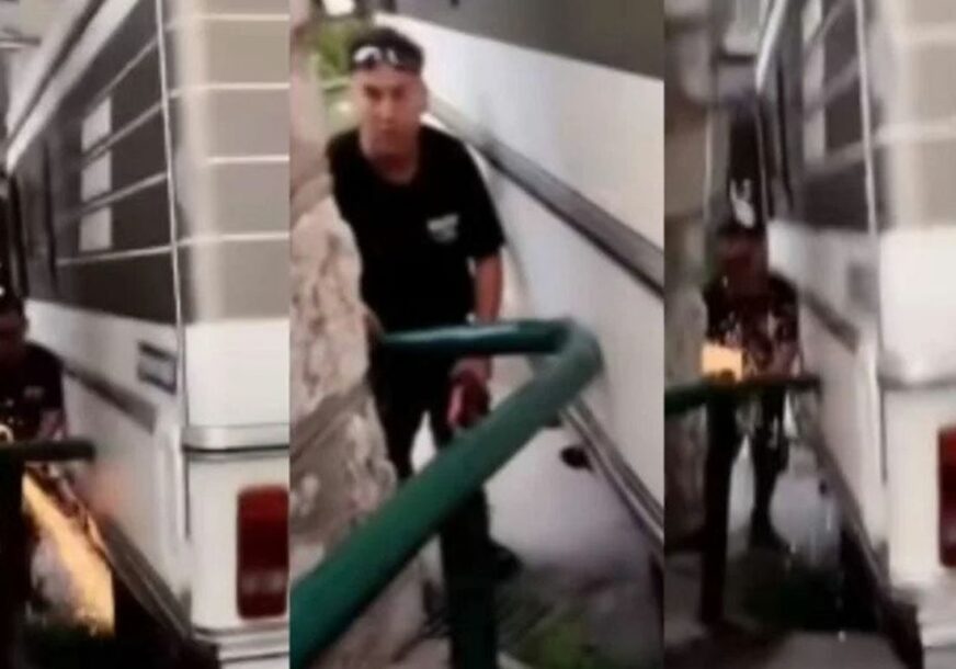 ŠOKANTAN VIDEO IZ SARAJEVA Turista brusilicom izrezao rukohvat da prođe ulicom
