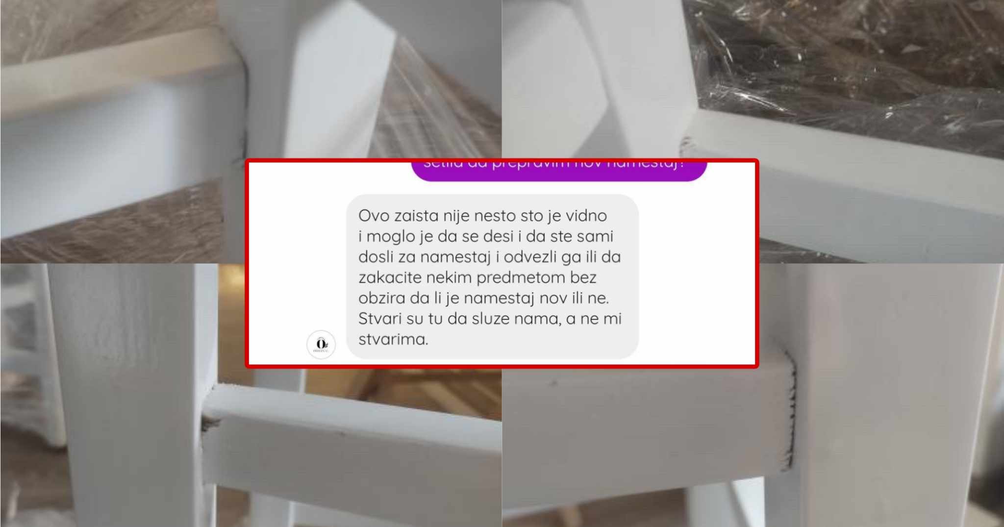 ZORICA DOBILA OŠTEĆENE STOLICE I "SAVJET" KAKO DA IH POPRAVI Poručila namještaj putem interneta, a kad ga je raspakovala imala je šta i da vidi (FOTO)