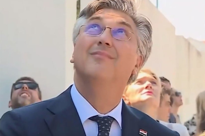Galeb uneredio Plenkovića (VIDEO)