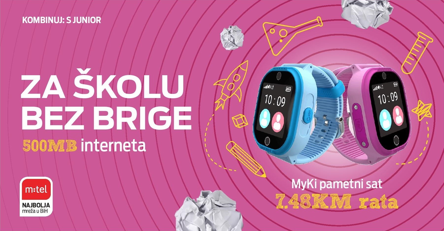 Za školu bez brige: Kombinuj:S Junior tarifa i Myki dječiji pametni sat za bezbrižne školske dane