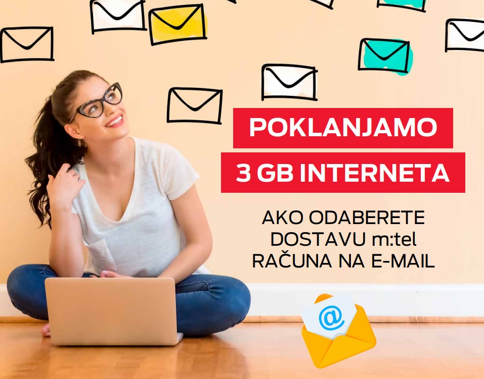 Aktivirajte m:tel uslugu Račun na mail