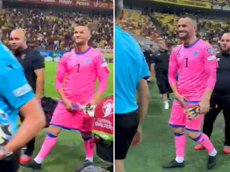 SKANDIRALI „KOSOVO JE SRBIJA“, A GOLMAN ŠOKIRAO SVOJIM POTEZOM Hvatao se za polni organ, sudija nije reagovao (VIDEO)