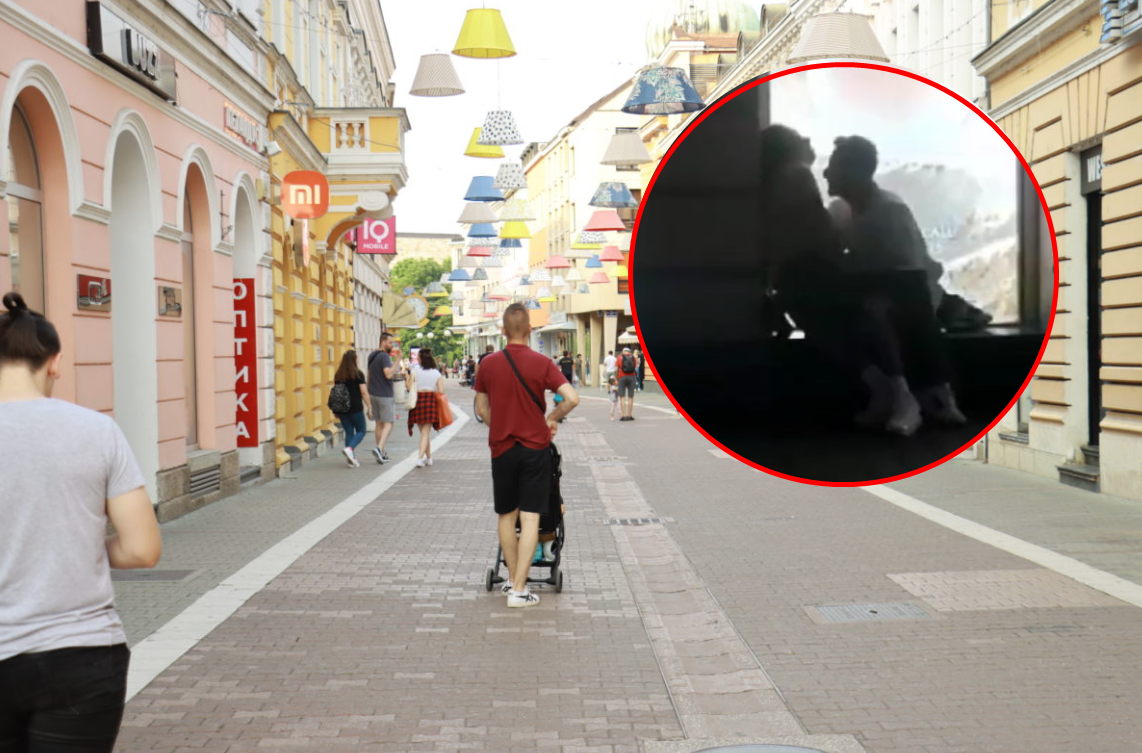 GOSPODSKA ULICA NOĆU POSTAJE MJESTO ZA LJUBAV Mlađi par u klinču na izlogu radnje, on je dodiruje i ne obaziru se na prolaznike (VIDEO)