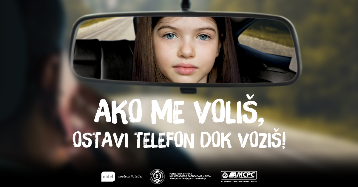 "AKO ME VOLIŠ, OSTAVI TELEFON DOK VOZIŠ" m:tel ponovo podsjeća na važnost odgovornog korišćenja mobilnog telefona u saobraćaju
