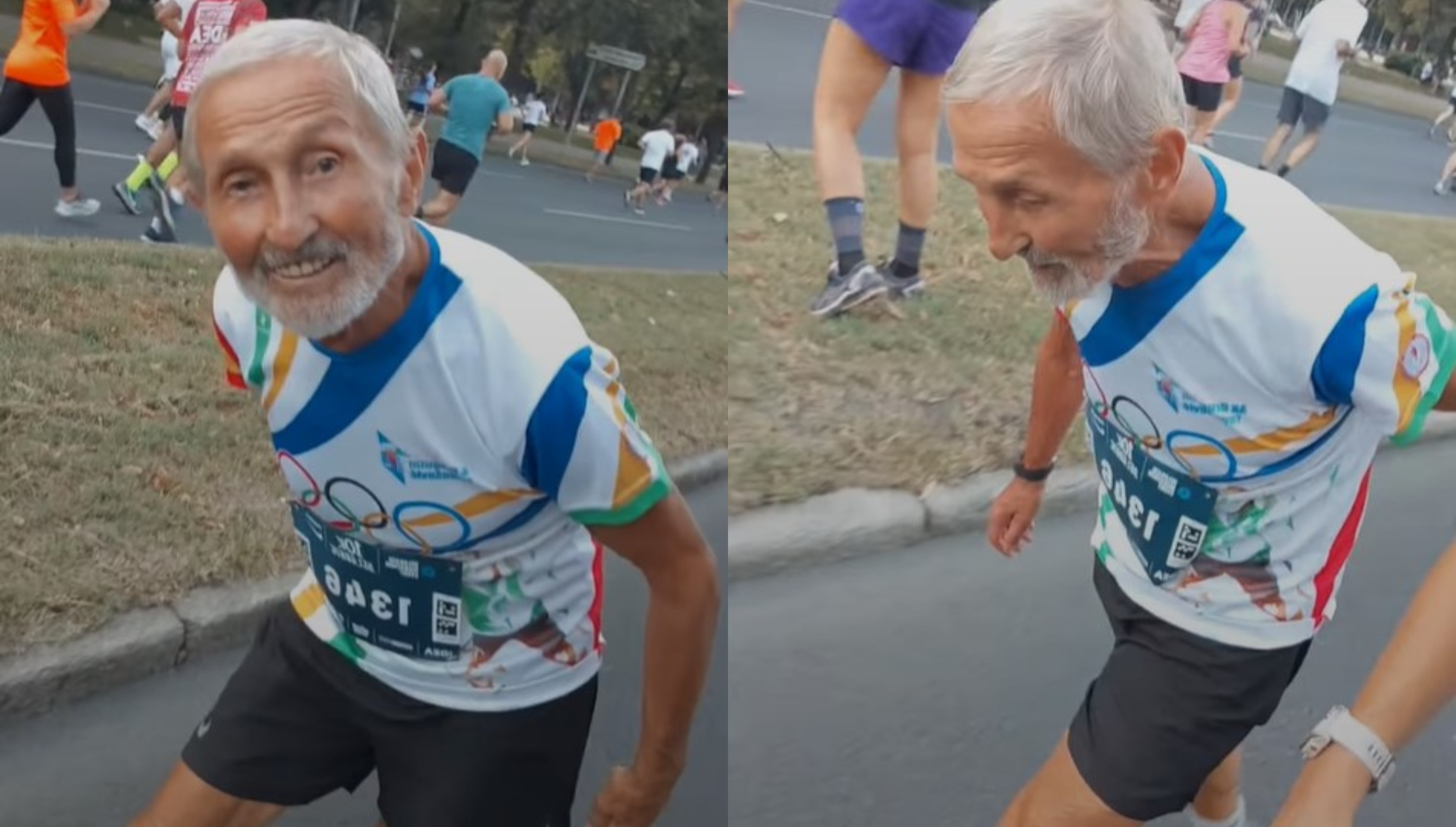 AKO VAS ON NE MOTIVIŠE ONDA NE ZNAMO KO ĆE! Deda Vlado u 90. godini istrčao Beogradski maraton (VIDEO)