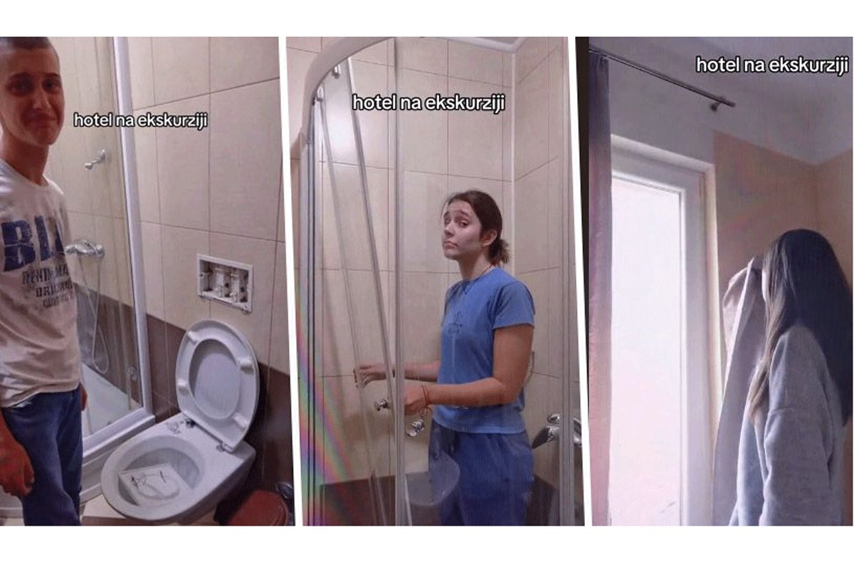 SVE SE RUŠI VEĆ PRI BLAGOM DODIRU Đaci iz Srbije objavili snimak hotelske sobe, navodno je riječ o Trebinju (VIDEO)