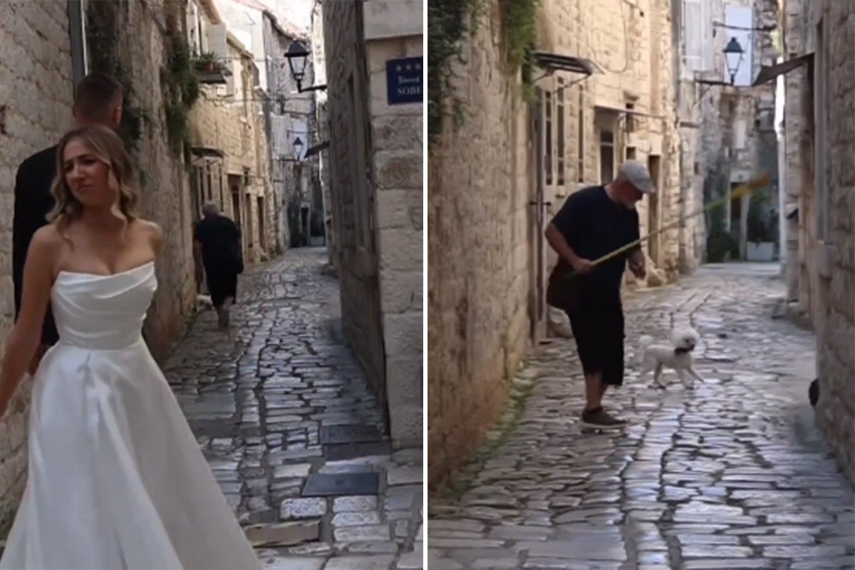 NESVAKIDAŠNJA SITUACIJA Neželjeni gosti upali u kadar mladencima tokom snimanja (VIDEO)