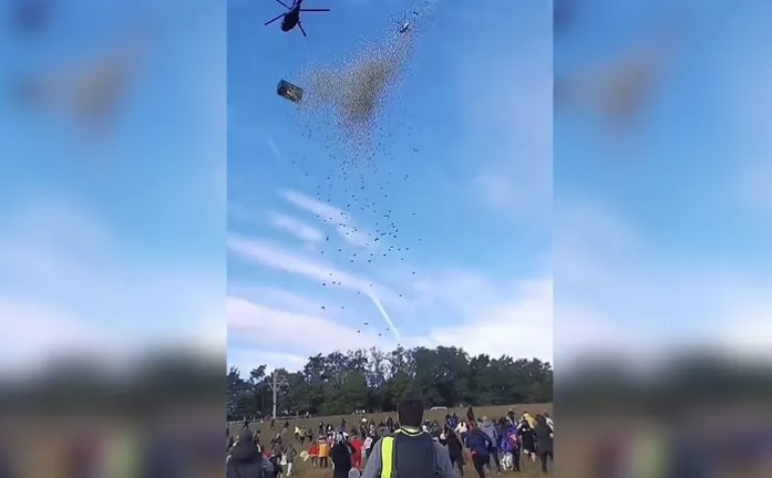 MILION DOLARA PADALO S NEBA Influenser bacao pare iz helikoptera, lokaciju su znali samo oni koji provjeravaju email poštu (VIDEO)