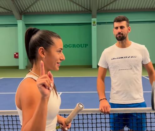 Nole na "izazovnom" treningu: Najljepša srpska teniserka priprema Đokovića za masters u Parizu