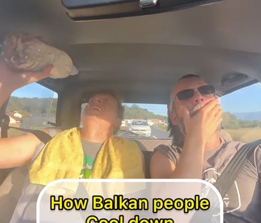 KAKO SE BALKANCI RASHLAĐUJU? Džastis Rid na neobičan način pokazao kako "pobijediti" vrućinu: Da li ste ikada ovo uradili? (VIDEO)