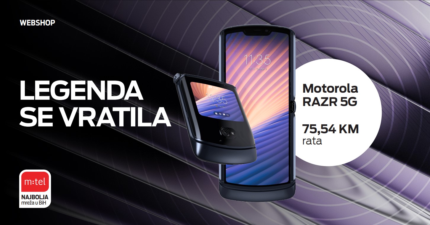 ZGRABI PRILIKU U webshop ponudi kompanije m:tel ovog mjeseca izdvajamo ZTE Blade V40S i Motorola RAZR, na rate bez kamata