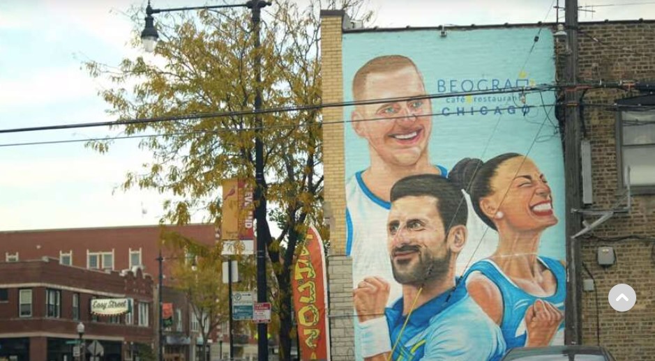 "IZ ČIKAGA MOJI" Najbolji srpski sportisti dobili džinovski mural "preko bare" (VIDEO)