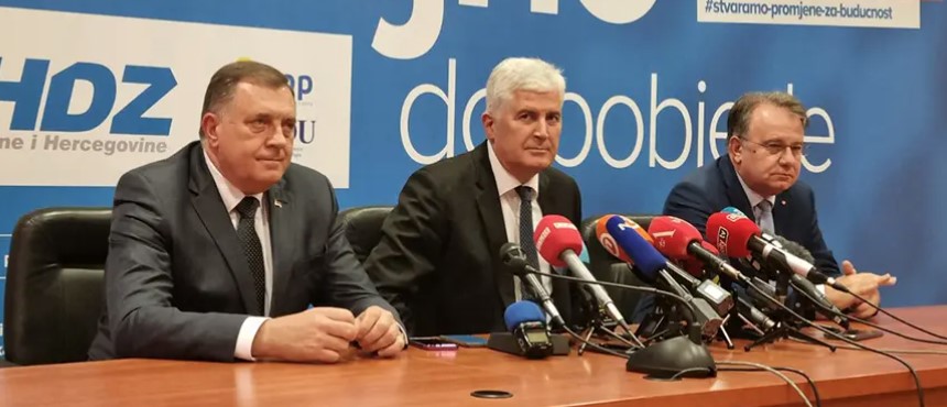 Počeo sastanak "trojke", SNSD i HDZ