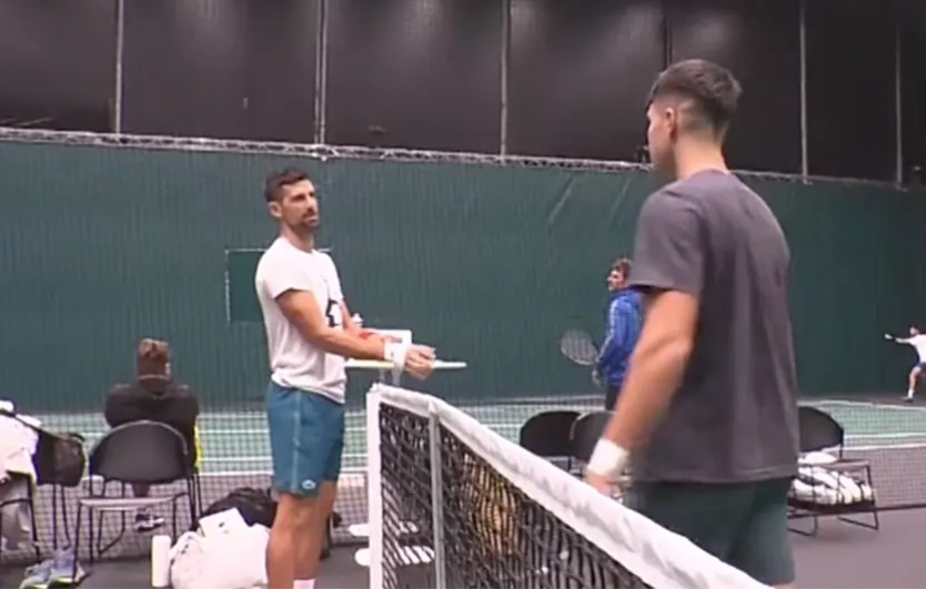 NEMA ZLE KRVI Đoković i Alkaraz trenirali zajedno pred početak mastersa