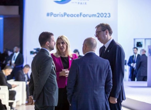 CVIJANOVIĆEVA NA PARISKOM MIROVNOM FORUMU Razgovarala sa Vučićem, Milatovićem i Kovačevskim (FOTO)