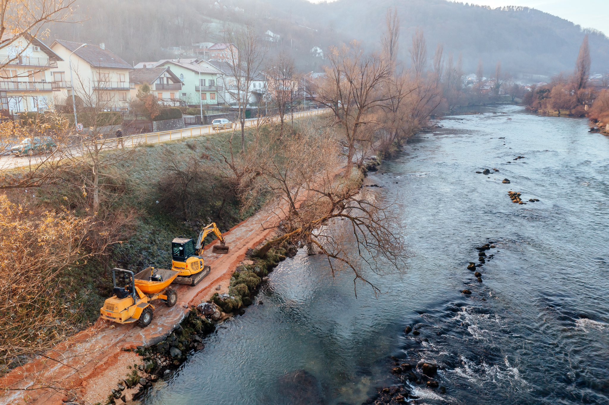Počeli radovi na obali Vrbasa: Banjaluka dobija šetalište i vodocrpilište u Srpskim toplicama (FOTO)