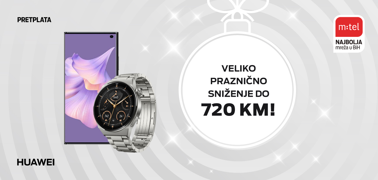 Veliko praznično sniženje Huawei uređaja iz m:tel ponude