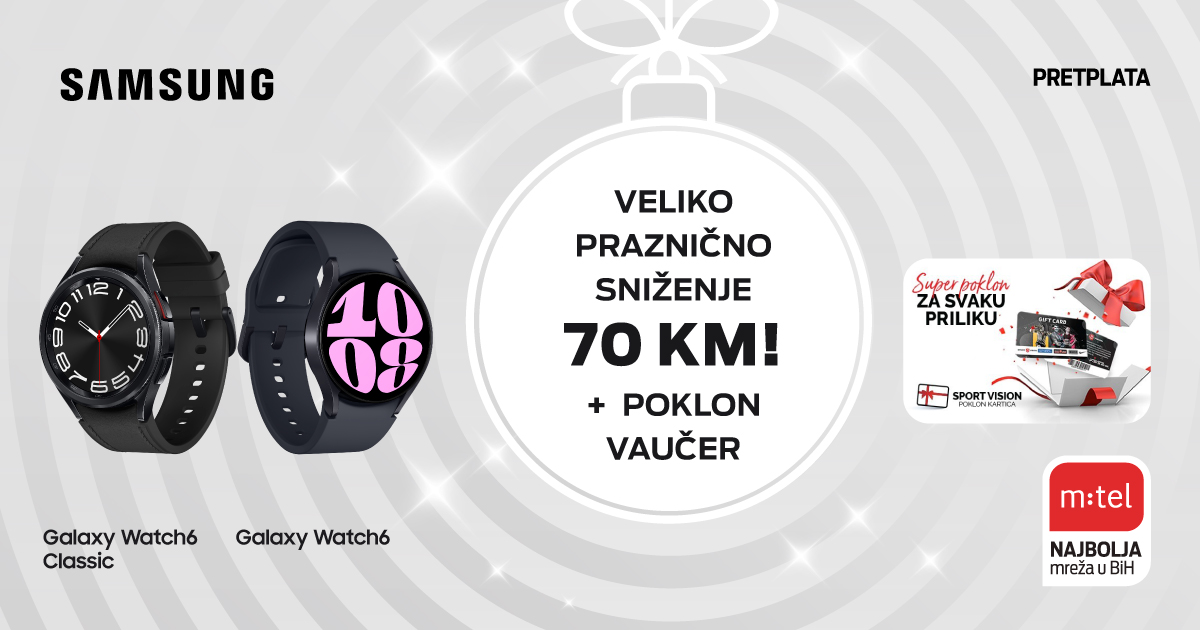 Odlična m:tel ponuda Samsung Galaxy Watch6 satova