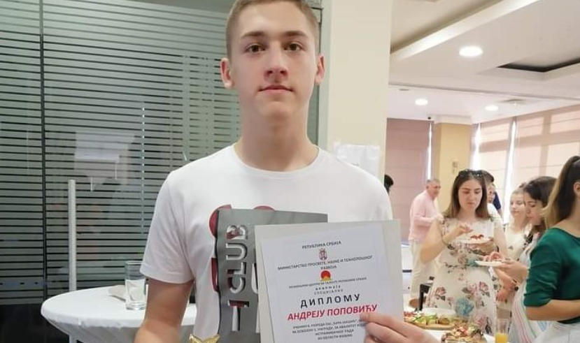 USPJEŠAN U SVEMU Andrej iz Srbije je najbolji mladi fizičar na svijetu