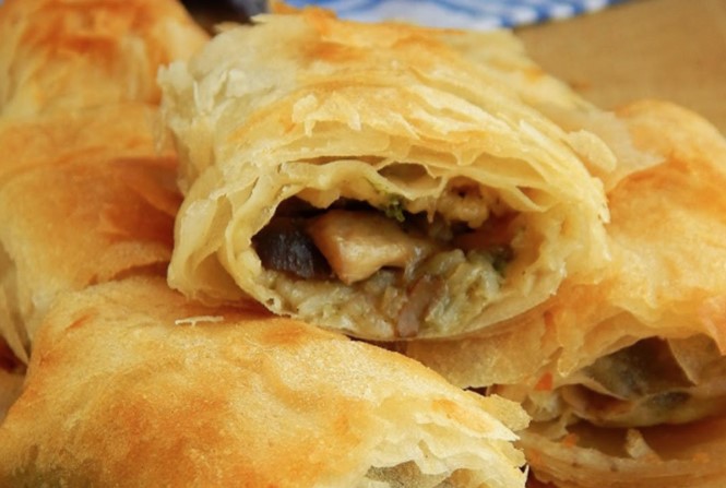 Posna pita s prazilukom i šampinjonima