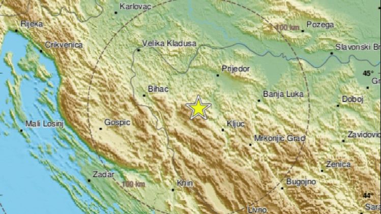 ZEMLJOTRES POGODIO BOSNU I HERCEGOVINU Epicentar u blizini Sanskog Mosta