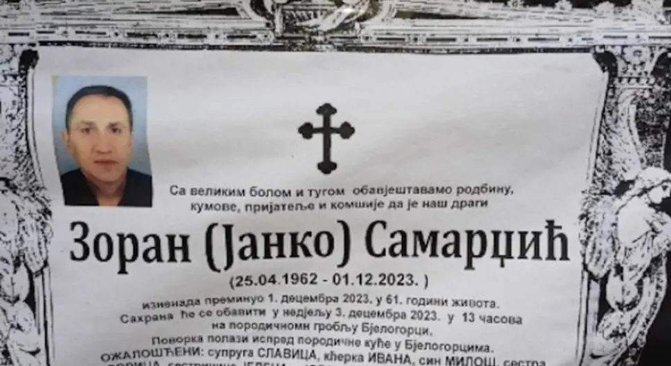 PREMINUO ZORAN SAMARDŽIĆ Nakon duge i teške bolesti