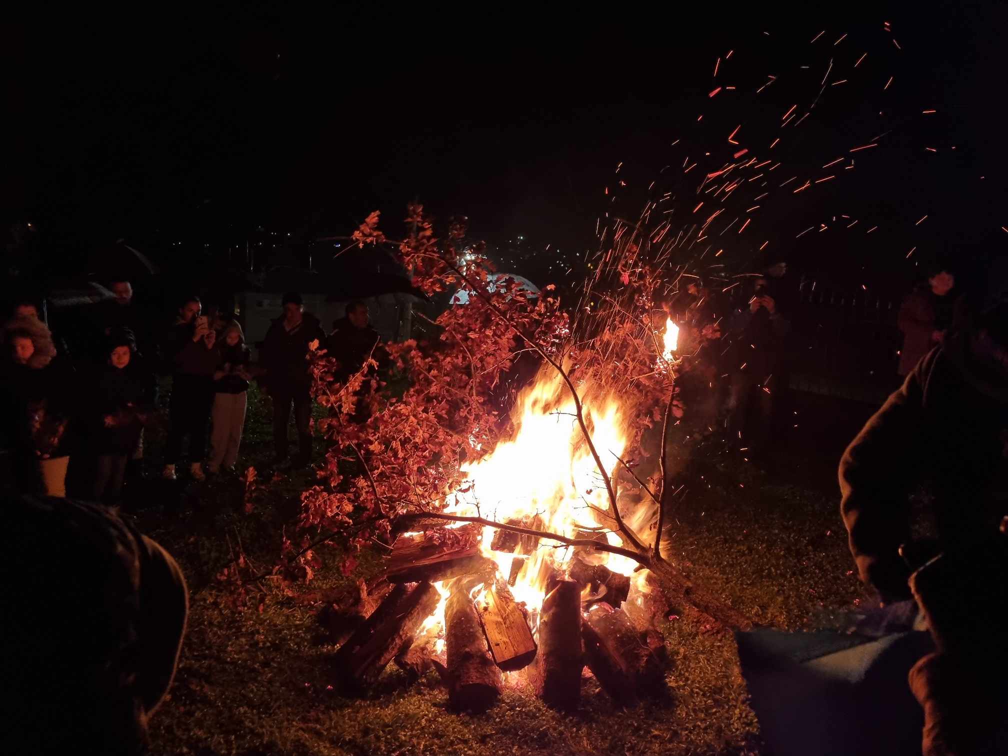 BADNJE VEČE SE SLAVI ŠIROM SRPSKE Paljenju badnjaka u Dvorovima prisustvovali brojni vjernici (FOTO/VIDEO)