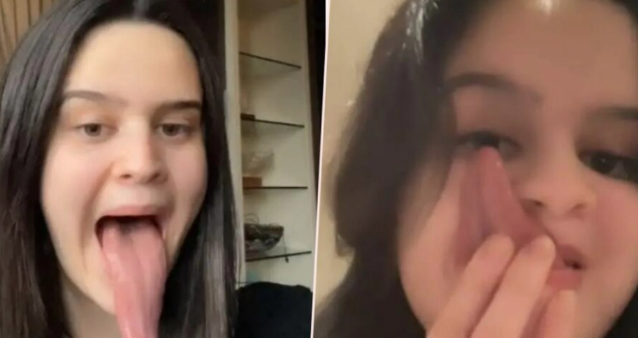 (VIDEO) NEĆE VAM BITI DOBRO Djevojku proslavio ekstremno dugačak jezik