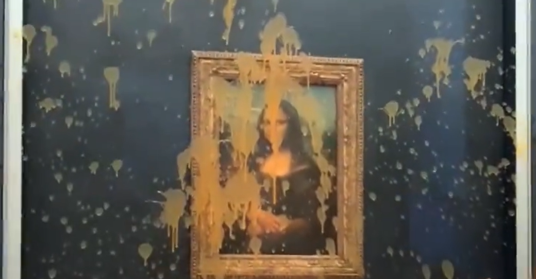 (VIDEO) "ZA ZDRAVU I ODRŽIVU HRANU" Aktivisti bacili supu na sliku Mona Lize