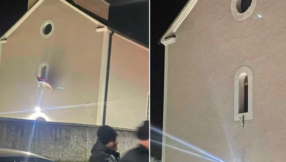 ZA DVA DANA, DVA ATAKA NA SRBE U FEDERACIJI Građani u Konjicu došli ispred crkve i tražili da se skine trobojka