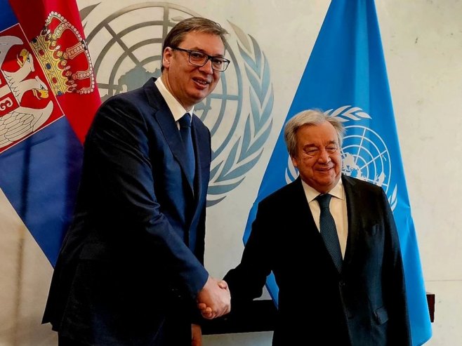 SUMIRANE GLAVNE PORUKE SA SJEDNICE SAVJETA BEZBJEDNOSTI Vučić sa Guteresom o opstanku Srba na Kosovu i Metohiji