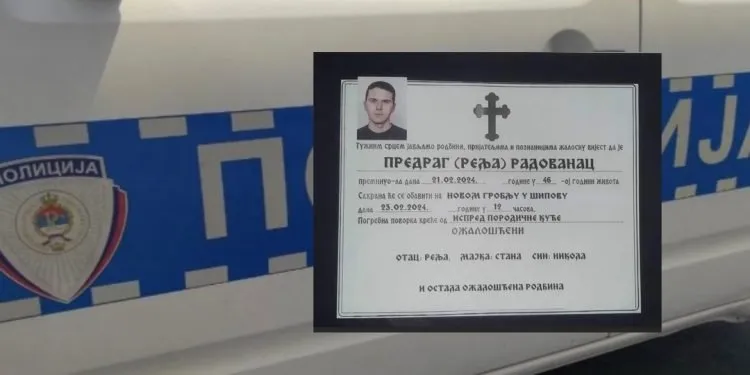 OVO JE POLICAJAC KOJI SE UBIO KOD ŠIPOVA Prijatelji i porodica se opraštaju od Predraga (46): Iza sebe ostavio sina
