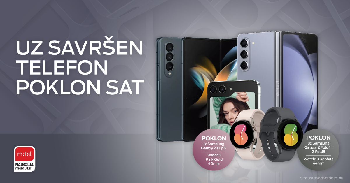 Vrhunski Galaxy preklopni telefoni sa pametnim satom na poklon