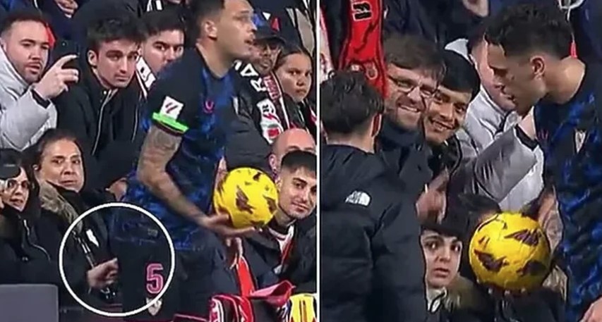 VIDEO ĆE VAS ŠOKIRATI Navijač stavio prst u zadnjicu fudbalera Sevilje dok je izvodio aut