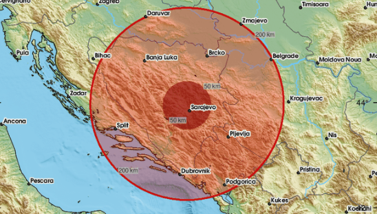 NOVI ZEMLJOTRES Epicentar u blizini Sarajeva
